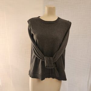 Philosophy W L Gray L/S Rayon Blend Knit Crew Neck Sweater W/ Button Cuffs A413